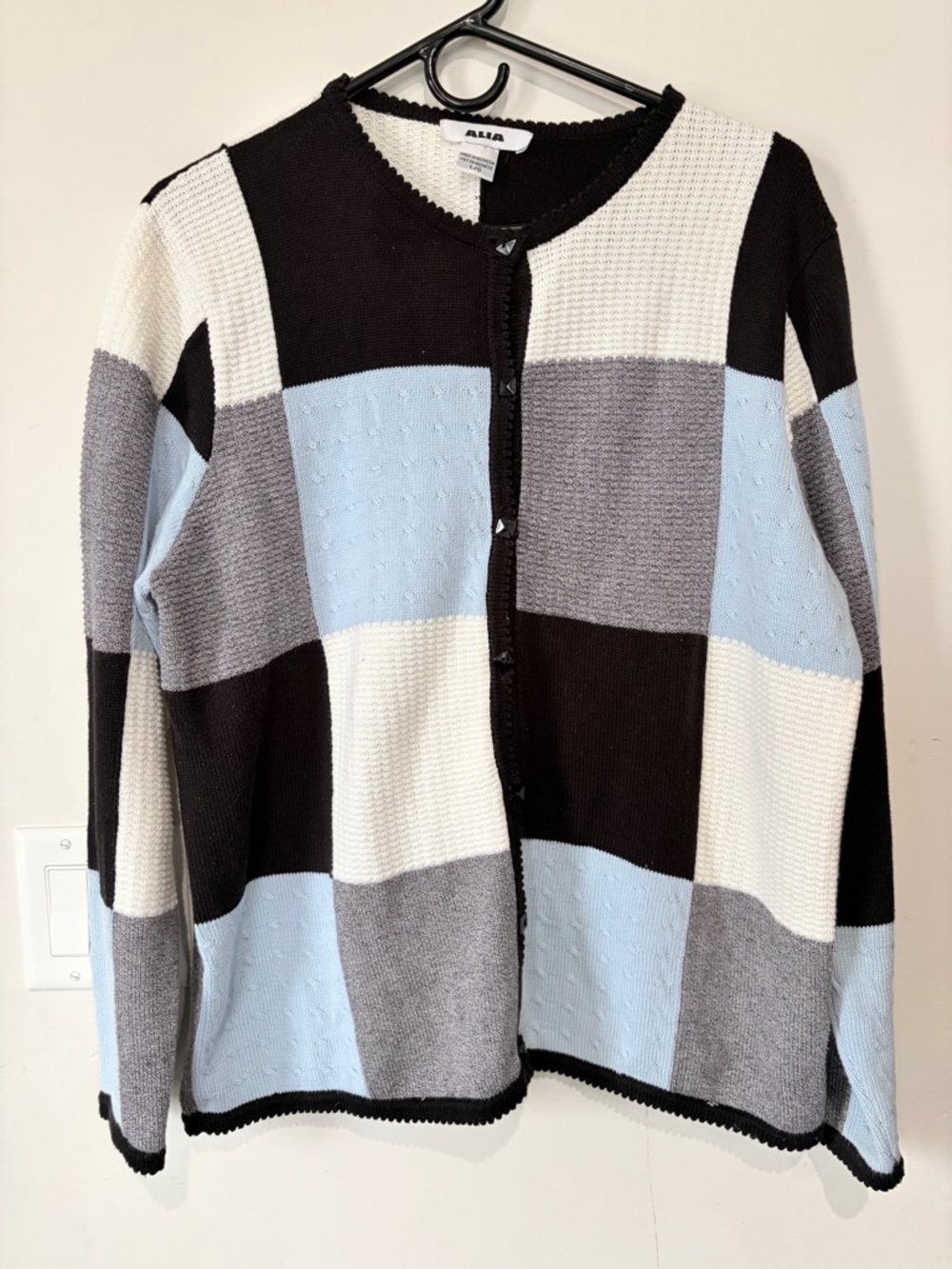 Super cute vintage Alia patchwork cardigan